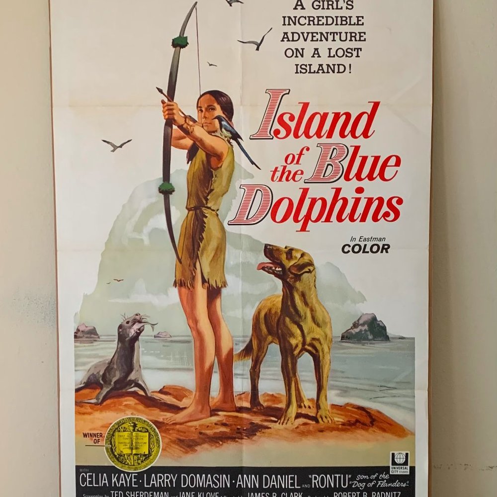 Vintage 1964 "Island of The Blue Dolphins" Poster